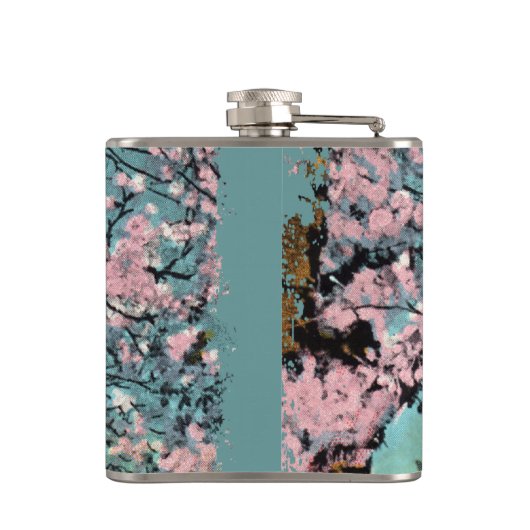 Cherry Blossoms Flask Flachmann (Rückseite)
