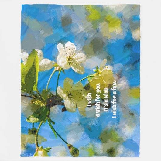 Cherry Blossoms Fleecedecke (Vorderseite)