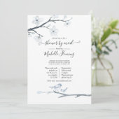 Cherry Blossoms Floral Baby Dusche by Mail Einladung (Stehend Vorderseite)