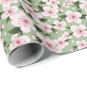 Cherry Blossoms floral Geschenkpapier (Rolleneckpunkt)
