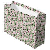 Cherry Blossoms floral Große Geschenktüte (Vorderseite Schrägansicht)