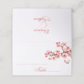 Cherry Blossoms Frühjahrssonne Platzkarte (Außenseite Aufgefaltet)