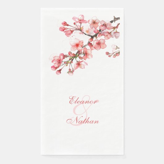 Cherry Blossoms Frühjahrssonne Serviette (Vorderseite)