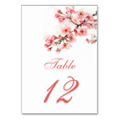 Cherry Blossoms Frühjahrssonne Tischnummer (Vorderseite)