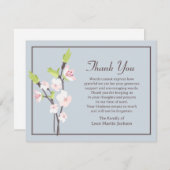 Cherry Blossoms Funeral Thank You Note Card Dankeskarte (Vorne/Hinten)