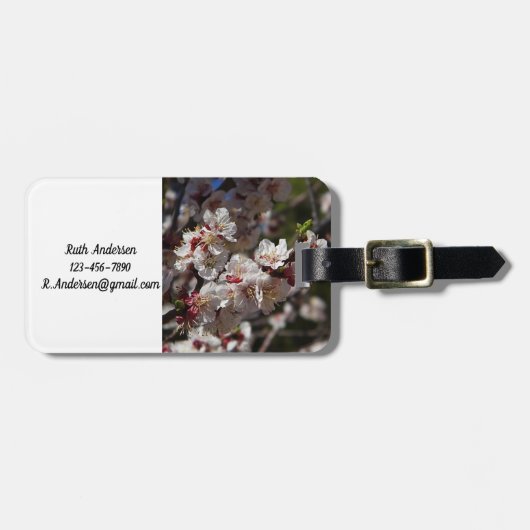 Cherry Blossoms Gepäckanhänger (Vorderseite horizontal)