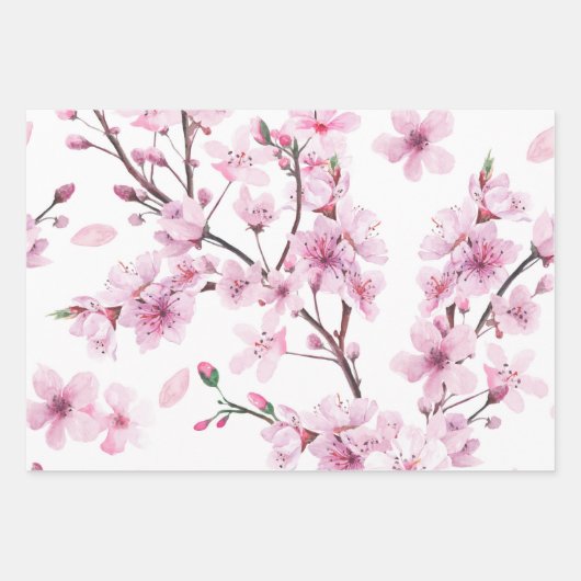 Cherry Blossoms Geschenkpapier Set (Vorderseite)