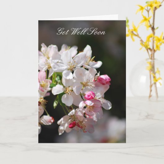 Cherry blossoms Get Well Soon Karte (Gelbe Blume)