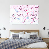 Cherry Blossoms Girly-Leinwand Leinwanddruck (Insitu (Schlafzimmer))