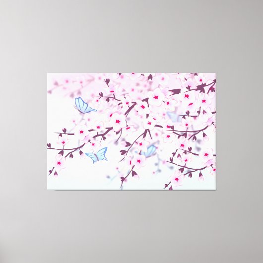 Cherry Blossoms Girly-Leinwand Leinwanddruck (Vorderseite)