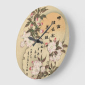 Cherry Blossoms Große Wanduhr (Winkel)