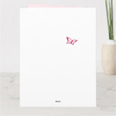 Cherry Blossoms Happy Birthday Pink Glitzer Karte (Rückseite)