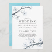 Cherry Blossoms Hochzeit Programm (Vorne/Hinten)