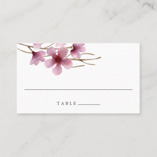 Cherry Blossoms Hochzeit von Escort-Platzkarten Platzkarte (Vorderseite)