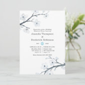 Cherry Blossoms Hochzeitessen Probe Einladung (Stehend Vorderseite)