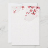 Cherry Blossoms Hochzeitseinladung Einladung (Rückseite)