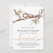 Cherry Blossoms Hochzeitseinladung Einladung (Vorderseite)