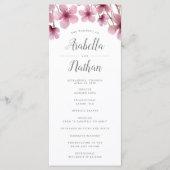 Cherry Blossoms Hochzeitsprogramm Programm (Vorderseite)