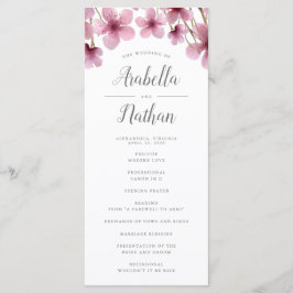 Cherry Blossoms Hochzeitsprogramm Programm