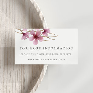 Cherry Blossoms Hochzeitswebsite Begleitkarte