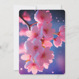 Cherry Blossoms in Snow Save the Date Card - Winte Einladung