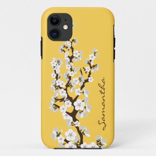 Cherry Blossoms iPhone 5 Case-Mate (gelb) Hülle (Rückseite)