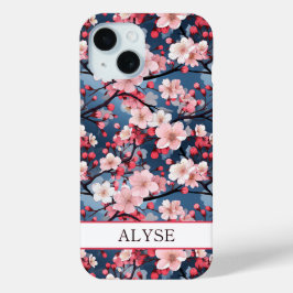 Cherry Blossoms Japanese Sakura Monogrammed Case-Mate iPhone Hülle
