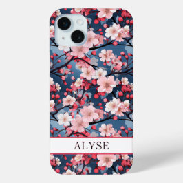Cherry Blossoms Japanese Sakura Monogrammed Case-Mate iPhone Hülle