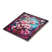Cherry Blossoms - Keramik aus festem Glas Fliese (Seite)