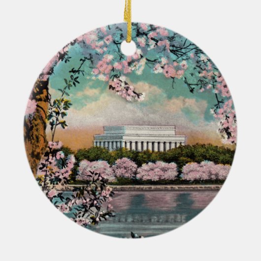 Cherry Blossoms Keramik Ornament (Hinten)