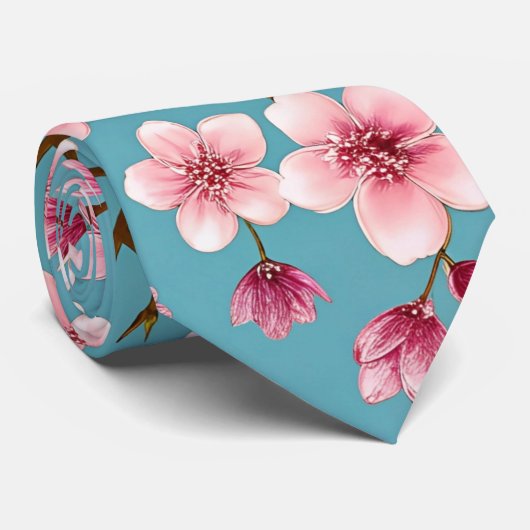 Cherry Blossoms Krawatte (Gerollt)