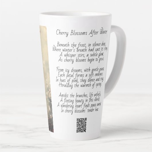 Cherry Blossoms Latte Tasse (Rechte Ecke)