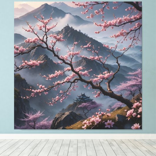 cherry blossoms leinwanddruck (Insitu (Holzboden))