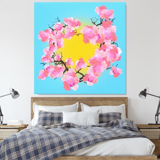 Cherry Blossoms Leinwanddruck (Insitu (Schlafzimmer))