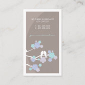 Cherry Blossoms Love Birds Sakura Blume Zweig Visitenkarte (Rückseite)