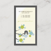 Cherry Blossoms Love Birds Sakura Flowers Branch Visitenkarte (Rückseite)