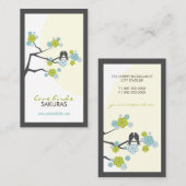 Cherry Blossoms Love Birds Sakura Flowers Branch Visitenkarte (Vorne/Hinten)