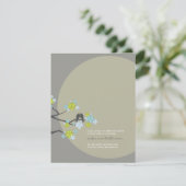 Cherry Blossoms Love Birds Wedding Card Einladung (Stehend Vorderseite)