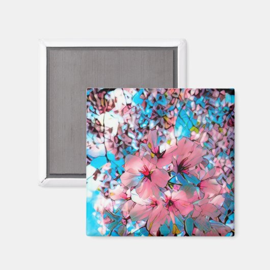 Cherry Blossoms Magnet (Vorderseite/Rückseite)