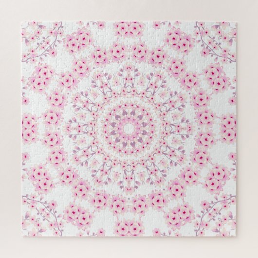 Cherry Blossoms Mandala Pink Puzzle (Vertikal)
