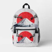 Cherry Blossoms Mount Fuji Japan Bedruckter Rucksack (Vorderseite)