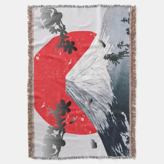 Cherry Blossoms Mount Fuji Japan Decke (Vorderseite Vertikal)