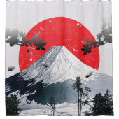 Cherry Blossoms Mount Fuji Japan Duschvorhang (Vorderseite)