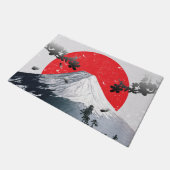 Cherry Blossoms Mount Fuji Japan Fußmatte (Schrägansicht)