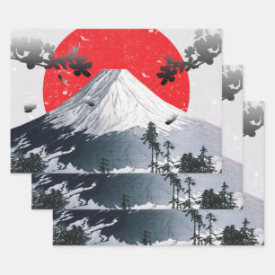 Cherry Blossoms Mount Fuji Japan Geschenkpapier Set