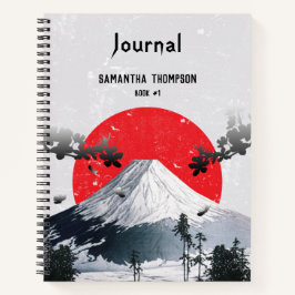 Cherry Blossoms Mount Fuji Japan Journal Notizblock