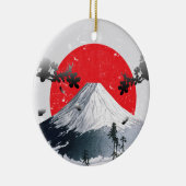 Cherry Blossoms Mount Fuji Japan Keramik Ornament (Rechts)