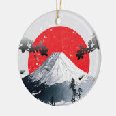 Cherry Blossoms Mount Fuji Japan Keramik Ornament (Links)