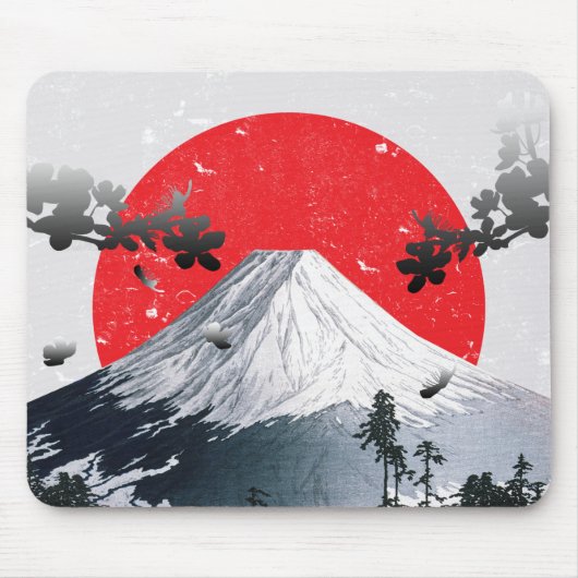 Cherry Blossoms Mount Fuji Japan Mousepad (Vorne)