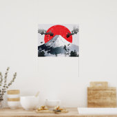 Cherry Blossoms Mount Fuji Japan Poster (Küche)